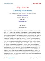 Ánh sáng từ âm thanh   thủy cánh lưu 