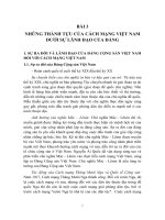 bài giảng word: Những thành tựu của cách mạng Việt Nam dưới sự lãnh đạo của Đảng (Cao đẳng giáo dục nghề nghiệp)