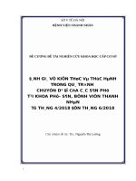ĐÁNH GIÁ về KIẾN THỨC và THỰC HÀNH TRONG QUÁ TRÌNH CHUYỂN dạ đẻ của các sản PHỤ tại KHOA PHỤ  sản, BỆNH VIỆN THANH NHÀN từ THÁNG 42018 đến THÁNG 62018 