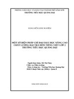 Biện pháp chỉ đạo nâng cao chất lượng đại trà môn tiếng việt lớp 2 trường tiểu học quảng đại thành phố sầm sơn 