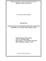 Chuyên đề quang hình học bồi dưỡng học sinh giỏi môn vật lý bậc THCS 