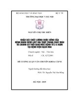 KHẢO sát CHẤT LƯỢNG CUỘC SỐNG của BỆNH NHÂN VIÊM LOÉT đại TRỰC TRÀNG CHẢY máu và CROHN có THỜI GIAN mắc BỆNH từ 2 5 năm tại BỆNH VIỆN BẠCH MAI 