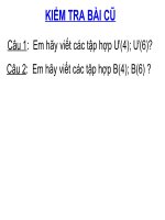 Bài giảng Số học lớp 6  Tiết 29  Ước chung và bội chung