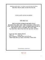 Một số kinh nghiệm khi biên soạn đề kiểm tra một tiết môn GDCD lớp 7 bằng hình thức trắc nghiệm khách quan góp phần nâng cao hiệu quả dạy học tại trường THCS nguyễn du, quảng xương 