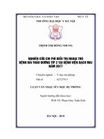 NGHIÊN cứu CHI PHÍ điều TRỊ NGOẠI TRÚ BỆNH đái THÁO ĐƯỜNG típ 2 tại BỆNH VIỆN BẠCH MAI năm 2017 
