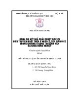 ĐÁNH GIÁ kết QUẢ PHẪU THUẬT nội SOI điều TRỊ VIÊM RUỘT THỪA ở NGƯỜI có TIỀN sử mổ cũ TRONG KHOANG ổ BỤNG tại BỆNH VIỆN đa KHOA NÔNG NGHIỆP 