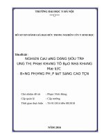 NGHIÊN cứu ỨNG DỤNG điều TRỊ UNG THƯ PHỔI KHÔNG tế bào NHỎ KHÔNG mổ được BẰNG PHƯƠNG PHÁP đốt SÓNG CAO tần 