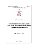 Nghiên cứu đặc điểm lâm sàng, cận lâm sàng và kết quả điều trị hội chứng suy hô hấp cấp (ARDS) ở trẻ em theo tiêu chuẩn Berlin 2012 (FULL TEXT)