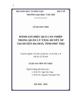 ĐÁNH GIÁ HIỆU QUẢ CAN THIỆP TRONG QUẢN lý TĂNG HUYẾT áp tại HUYỆN hạ HOÀ, TỈNH PHÚ THỌ 
