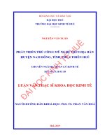 Phát triển thủ công mỹ nghệ trên địa bàn huyện nam đông, tỉnh thừa thiên huế 