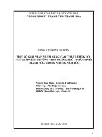 Một số giải pháp nhằm nâng cao chất lượng đội ngũ giáo viên trường THCS quảng phú   TP thanh hóa trong những năm tới 