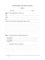 BÀI TẬP TIẾNG VIỆT NÂNG CAO LỚP 5