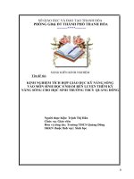 Kinh nghiệm tích hợp giáo dục kỹ năng sống vào môn sinh học 8 nhằm rèn luyện kỹ năng sống cho học sinh trường THCS quảng đông 