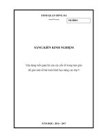 Vận dụng mối quan hệ của các yếu tố trong tam giác để giải một số bài toán hình học nâng cao lớp 5 