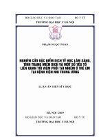 NGHIÊN cứu đặc điểm DỊCH tễ học lâm SÀNG, TÌNH TRẠNG MIỄN DỊCH và một số yếu tố LIÊN QUAN đến VIÊM PHỔI tái NHIỄM ở TRẺ EM tại BỆNH VIỆN NHI TRUNG ƯƠNG 