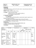 Giáo án Tiếng Anh lớp 6  Unit 12: Sports and pastimes