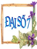 Bài giảng  Đại số lớp 7 Một số bài toán về đại lượng tỷ lệ thuận