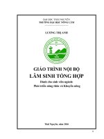GIÁO TRÌNH NỘI BỘ LÂM SINH TỔNG HỢP Dành cho sinh viên ngành: Phát triển nông thôn và Khuyến nông