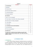 How to write a paragraph in english for gifted students at nguyen chich secondary school 