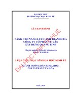 Nâng cao năng lực cạnh tranh của công ty cổ phần tư vấn xây dựng quảng bình 