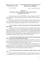 Báo cáo tổng kết công tác phòng chống tham nhũng THCS 2019