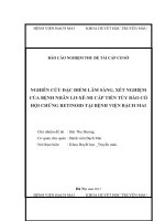 NGHIÊN cứu đặc điểm lâm SÀNG, XÉT NGHIỆM của BỆNH NHÂN lơ xê MI cấp TIỀN TỦY BÀO CÓ hội CHỨNG RETINOID TẠI BỆNH VIỆN BẠCH MAI 
