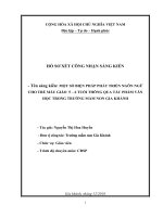 Một số biện pháp phát triển ngôn ngữ cho trẻ mẫu giáo 5 6 tuổi thông qua tác phẩm văn học trong trường mầm gia khánh huyện bình xuyên 