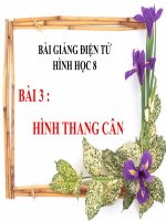 Bài giảng Hình học 8 chương 1 bài 3: Hình thang cân