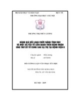 ĐÁNH GIÁ rối LOẠN CHỨC NĂNG TÌNH dục và một số yếu tố LIÊN QUAN TRÊN BỆNH NHÂN UNG THƯ cổ tử CUNG SAU xạ TRỊ tại BỆNH VIỆN k 