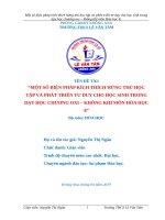 Một số biện pháp kích thích hứng thú học tập và phát triển tư duy cho học sinh trong dạy học chương oxi – không khí môn hóa học 8 