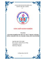 Vài kinh nghiệm thu hút sự chú ý trong giờ học tiếng anh đối với các em học sinh lớp 4 người êđê 