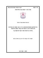 ĐÁNH GIÁ HIỆU QUẢ của BUDESONIDE KHÍ DUNG TRONG điều TRỊ cơn HEN cấp ở TRẺ EM tại BỆNH VIỆN NHI TRUNG ƯƠNG 