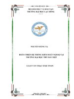 Hoàn thiện hệ thống kiểm soát nội bộ tại trường Đại học Thủ Dầu Một: luận văn thạc sĩ