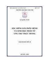 ĐẶC điểm GIẢI PHẪU BỆNH và SINH học PHÂN tử UNG THƯ TRỰC TRÀNG 