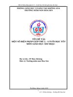 Một số biện pháp giúp trẻ 5 – 6 tuổi học tốt môn giáo dục âm nhạc  