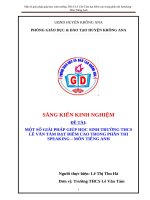 Một số giải pháp giúp học sinh trường THCS lê văn tám đạt điểm cao trong phần thi speaking   môn tiếng anh 