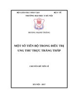 MỘT số TIẾN bộ TRONG điều TRỊ UNG THƯ TRỰC TRÀNG THẤP 