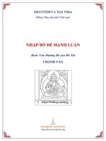NHẬP BỒ ĐỀ HẠNH LUẬN