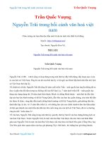 Nguyễn trãi trong bối cảnh văn hoá việt nam   trần quốc vượng 