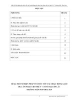 Một số biện pháp tổ chức tốt các hoạt động giáo dục âm nhạc cho trẻ lớp lá 1 trường MN  hoa sen 