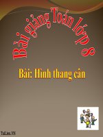 Bài giảng Hình học 8 chương 1 bài 3: Hình thang cân