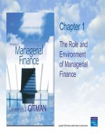 Principles of managerial finance by gitman 01 the role and environment of managerial finance 