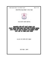 NGHIÊN cứu kết QUẢ SÀNG lọc PHÁT HIỆN sớm UNG THƯ PHỔI ở BỆNH NHÂN CAO TUỔI có yếu tố NGUY cơ BẰNG CHỤP cắt lớp VI TÍNH LIỀU THẤP 