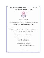 Xây dựng tiêu chuẩn đánh giá khuôn mặt hài hòa cho người dân tộc kinh độ tuổi 18 – 25 