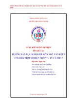 Hướng dẫn học sinh giỏi môn ngữ văn lớp 9 tìm hiểu một số biện pháp tu từ cú pháp   