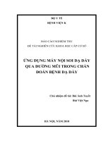 ỨNG DỤNG máy nội SOI dạ dày QUA ĐƯỜNG mũi TRONG CHẨN đoán BỆNH dạ dày 