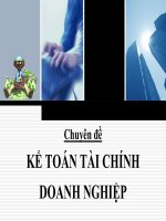 Chuyên đề kế TOÁN tài CHÍNH DOANH NGHIỆP 