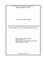Một số kinh nghiệm khai thác kênh ình sách giáo khoa trong giảng dạy phân môn lịch sử lớp 4 