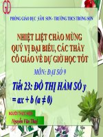 Bài giảng Đại số 9 chương 2 bài 3: Đồ thị hàm số y=ax+b