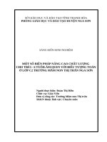 Một số biện pháp nâng cao chất lượng cho trẻ 5   6 tuổi làm quen với biểu tượng toán tại lớp c2 trường mầm non thị trấn nga sơn 